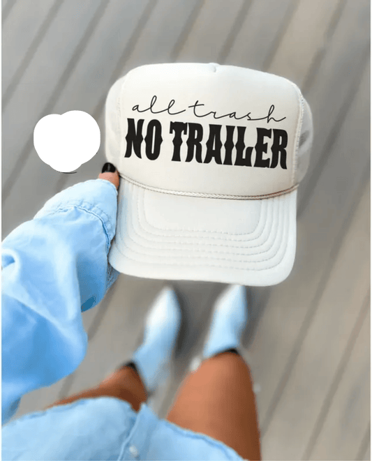 TRANSFER TUESDAY ALL TRASH NO TRAILER SINGLE COLOR BLACK DTF DIRECT TO FILM transfers HAT SIZE - Do it yourself Transfers
