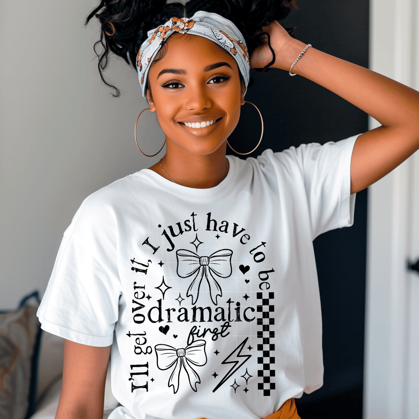 TRANSFER TUESDAY I'LL GET OVER IT I JUST HAVE TO BE DRAMATIC FIRST SINGLE COLOR BLACK Screen Print transfers size ADULT 10X12 - Do it yourself Transfers