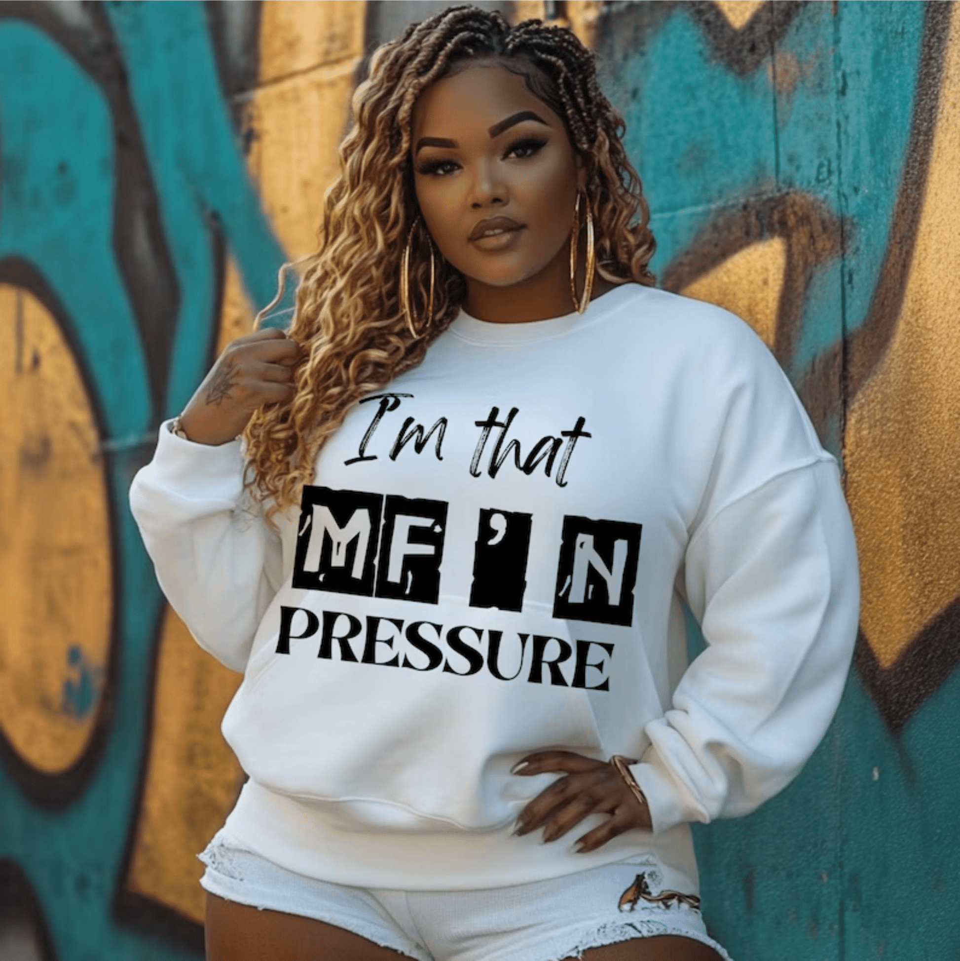 TRANSFER TUESDAY I'M THAT MF'N PRESSURE SINGLE COLOR BLACK DTF DIRECT TO FILM transfers ADULT 9X12 - Do it yourself Transfers