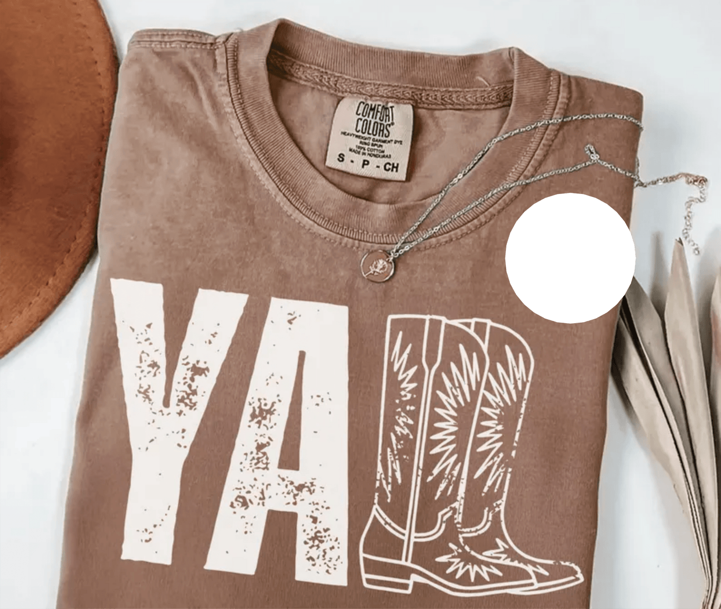 TRANSFER TUESDAY JULY 2ND YALL COWGIRL BOOTS WESTERN SINGLE COLOR WHITE Screen Print transfers size ADULT 9X12 - Do it yourself Transfers