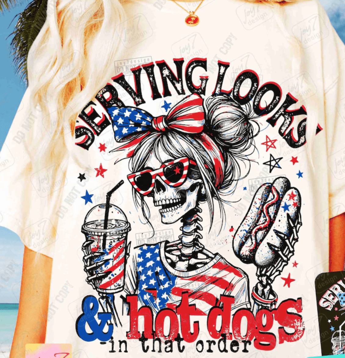 TRANSFER TUESDAY MAY 20TH SERVING LOOKS & HOT DOGS IN THE ORDER DTF DIRECT TO FILM transfers ADULT 10X11 - Do it yourself Transfers