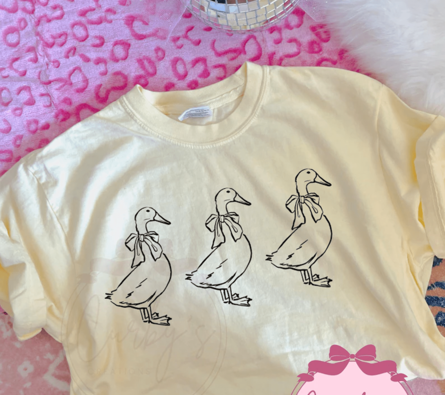 TRANSFER TUESDAY SHIPS MAY 20TH DUCKS BOW 3IN ROW SINGLE COLOR BLACK DTF DIRECT TO FILM transfers ADULT 9X11 - Do it yourself Transfers