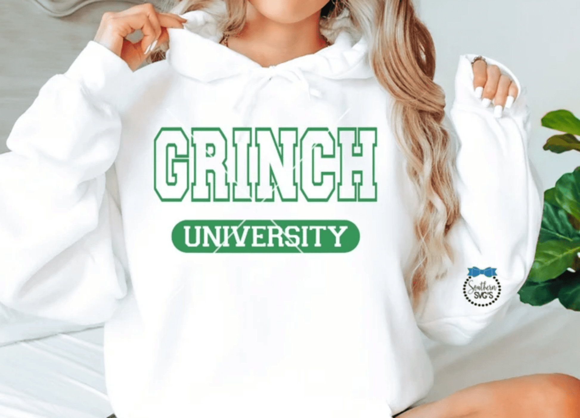 TRANSFER TUESDAY SHIPS OCT 11TH GRINCH UNIVERSITY CHRISTMAS SINGLE COLOR GREEN Screen Print transfers size ADULT 9X12 - Do it yourself Transfers