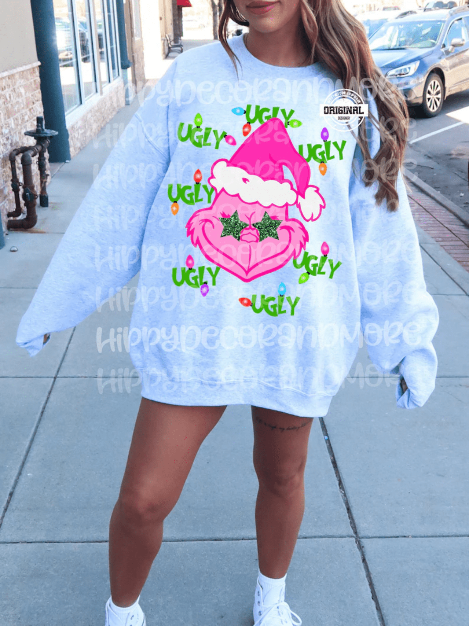 UGLY UGLY Green man GR Christmas lights DTF TRANSFER PRINT TO ORDER 678 - Do it yourself Transfers