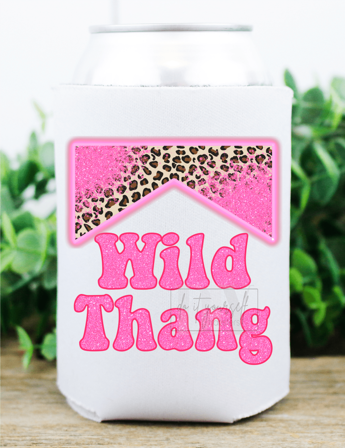 Wild Thang junkie leopard neon pink size DTF TRANSFERPRINT TO ORDER - Do it yourself Transfers