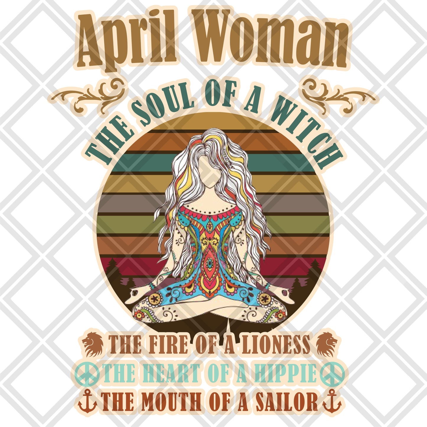 April the soul of a witch DTF TRANSFERSPRINT TO ORDER