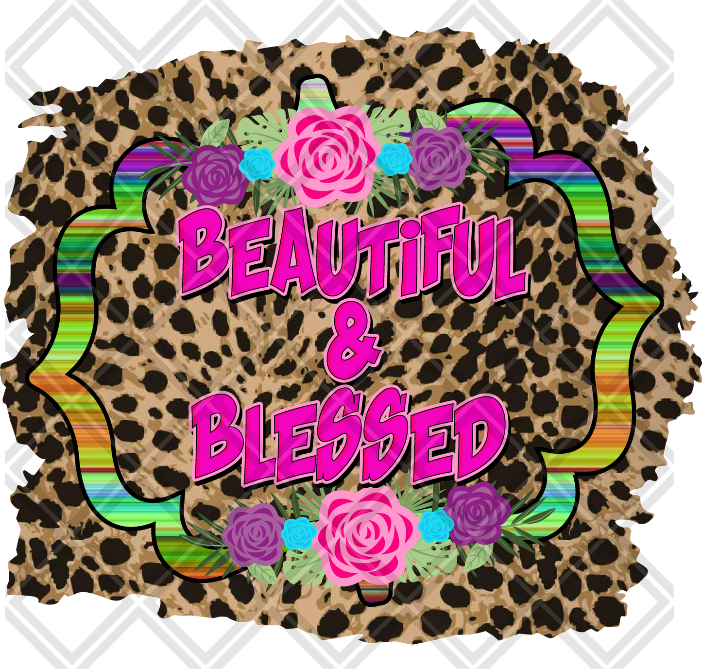BEAUTIFUL and blessed leopard TRANSFERPRINT TO ORDER