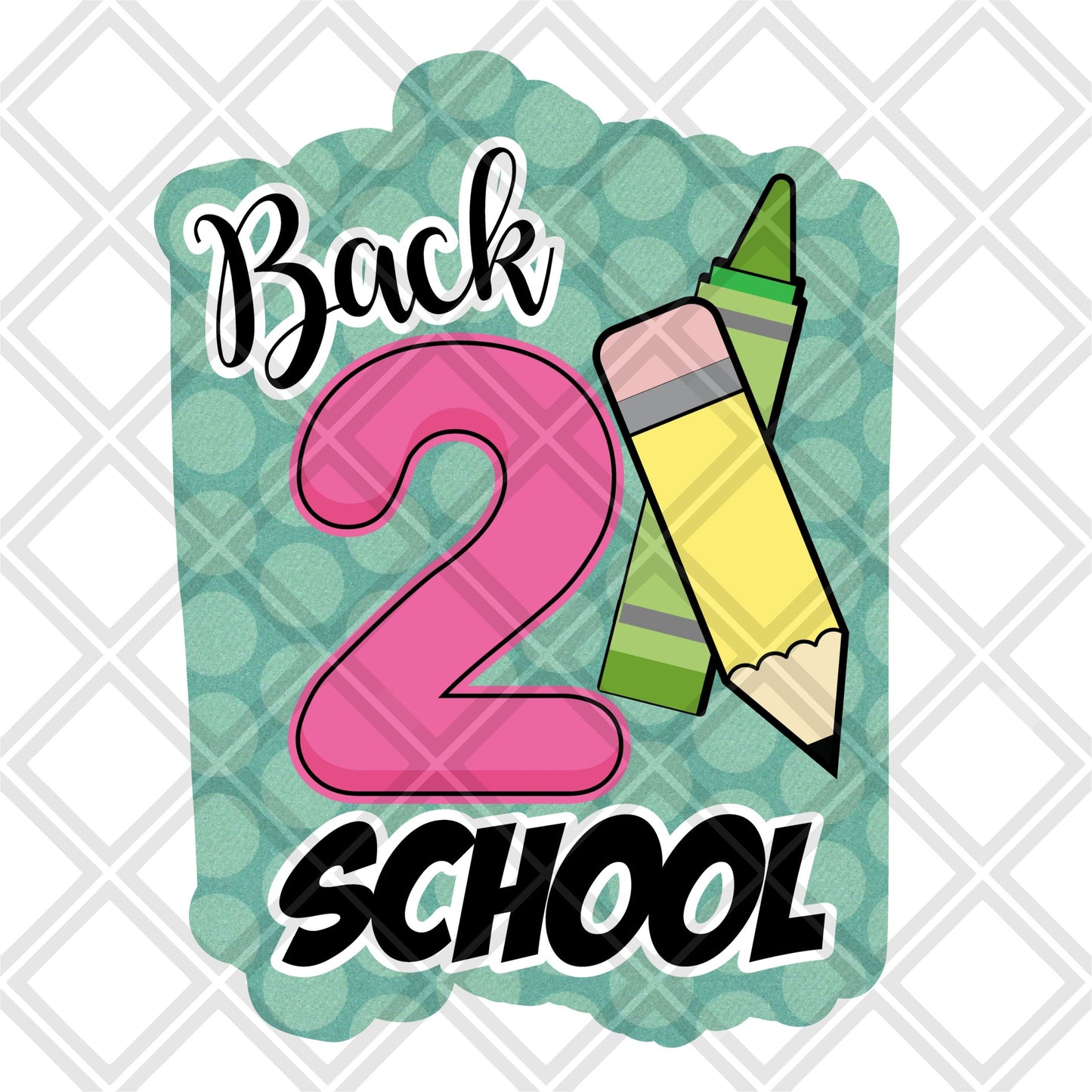 Back two School pencil frame Digital Download Instand Download