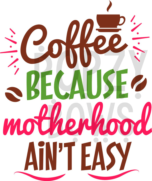 COFFEE BC MOTHERHOOD ISNT EASY png Digital Download Instand Download 2