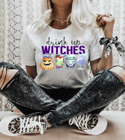 Drink up witches Halloween pumpkin  size ADULT 8.5x11.5 DTF TRANSFERPRINT TO ORDER