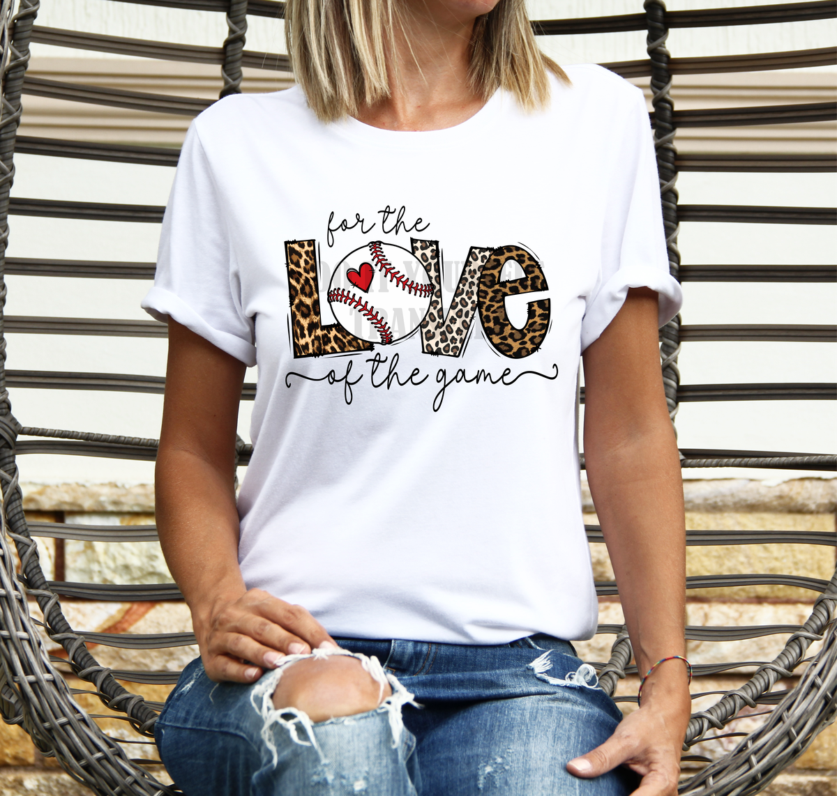 For the love of the game BASEBALL  size ADULT 12x8 DTF TRANSFERPRINT TO ORDER