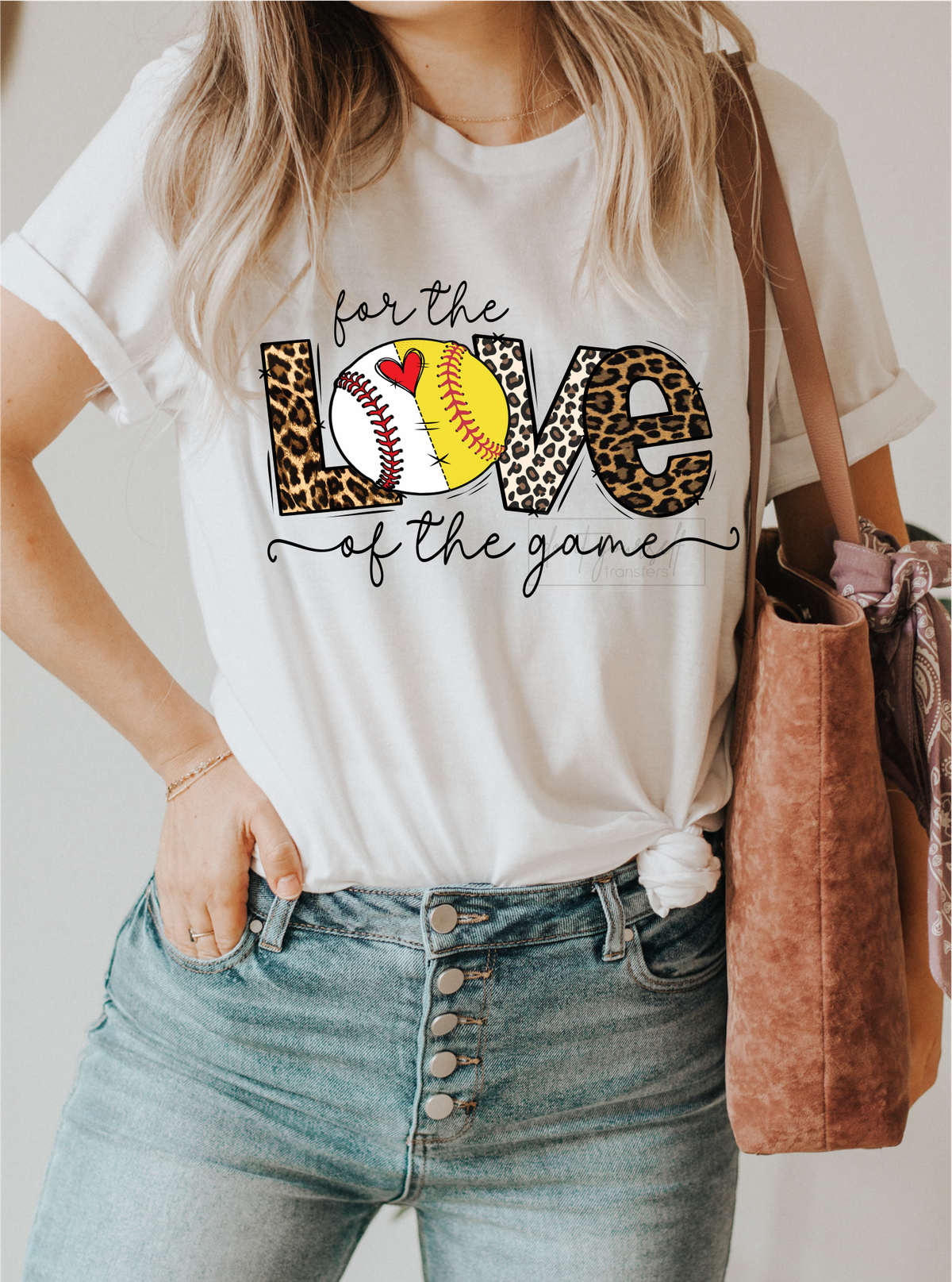 For the love of the game BASEBALL SOFTBALL sports  size ADULT 7. DTF TRANSFERPRINT TO ORDER