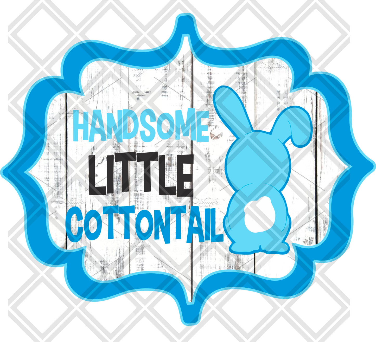 HANDSOME LITTLE COTTONTAIL png Digital Download Instand Download