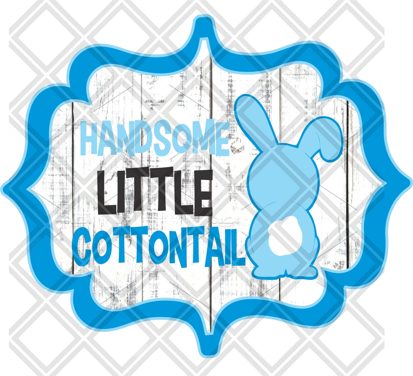 Handsome Little Cottontail DTF TRANSFERPRINT TO ORDER