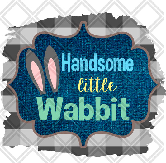 HANDSOME LITTLE WABBIT BOY png Digital Download Instand Download