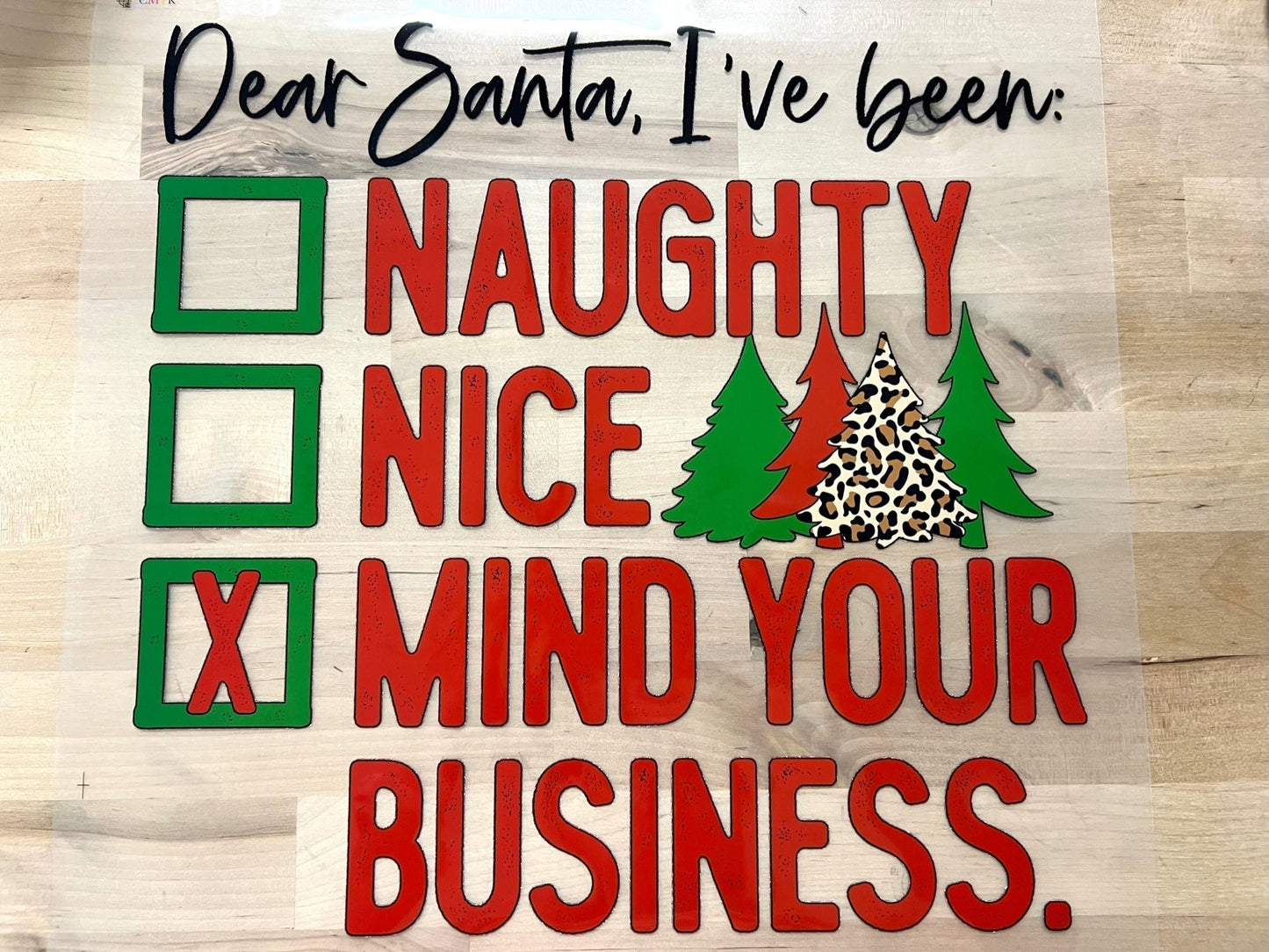 Always Choose Kindness Green man Christmas  size ADULT 12x11 DTF TRANSFERPRINT TO ORDER
