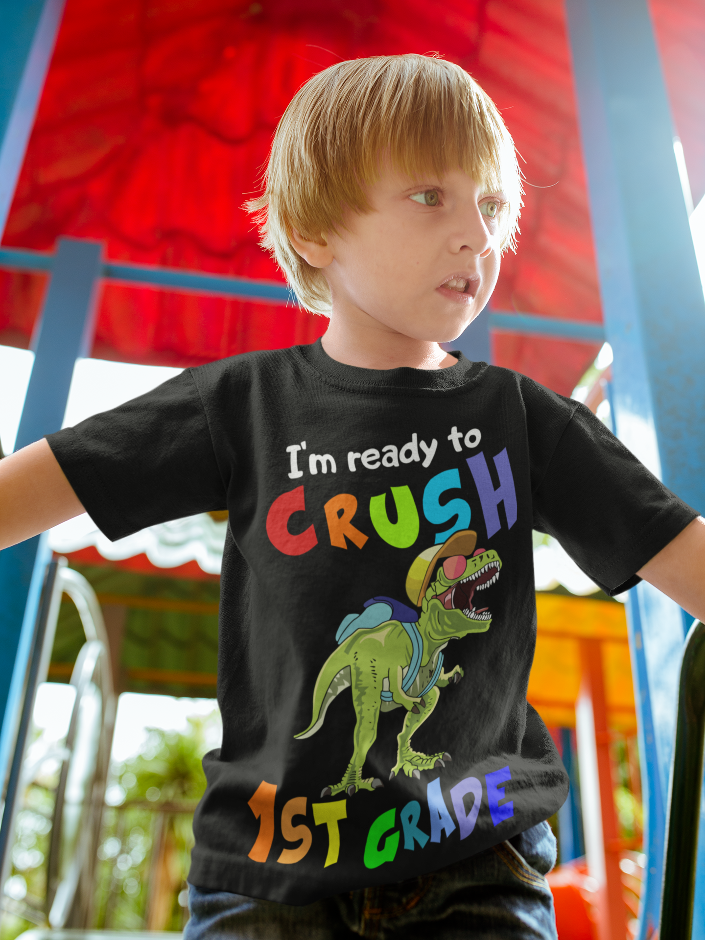 I'm Ready to crush 1st grade School Dinosaur backpack Digital Download Instand Download