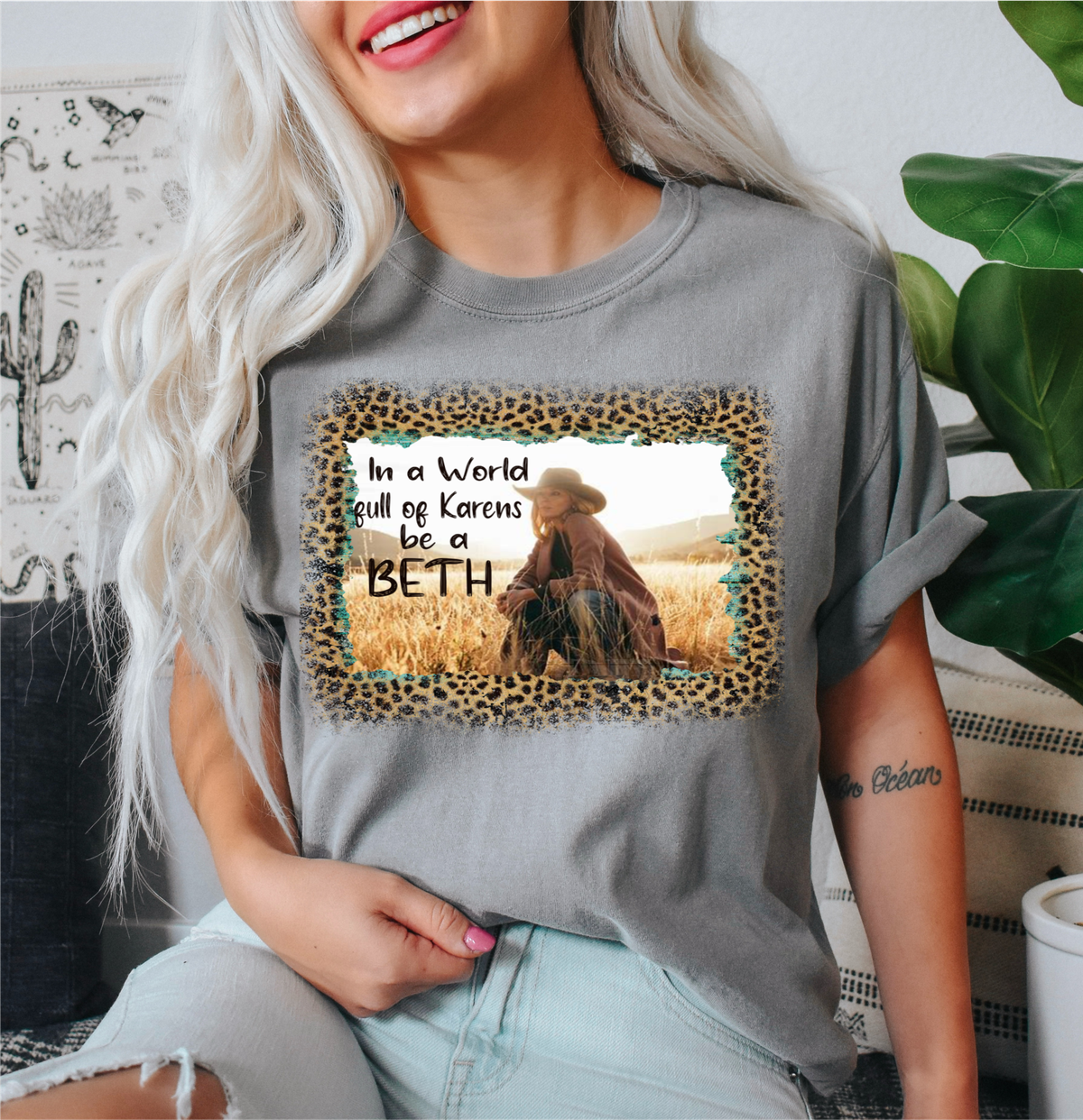 In a world full of Karens be a Beth  size ADULT  DTF TRANSFERPRINT TO ORDER