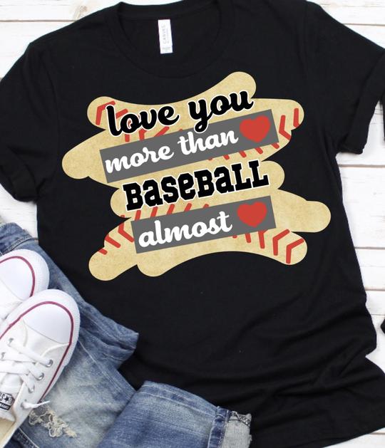 Love you more than baseball almost frame png Digital Download Instand Download