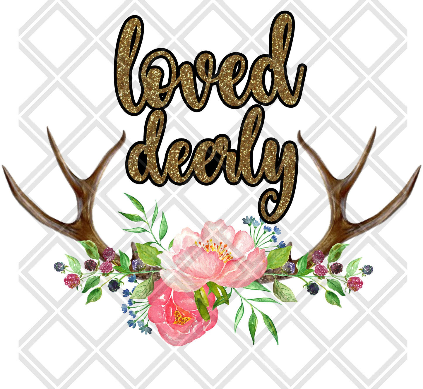 Loved Dearly no frame png Digital Download Instand Download