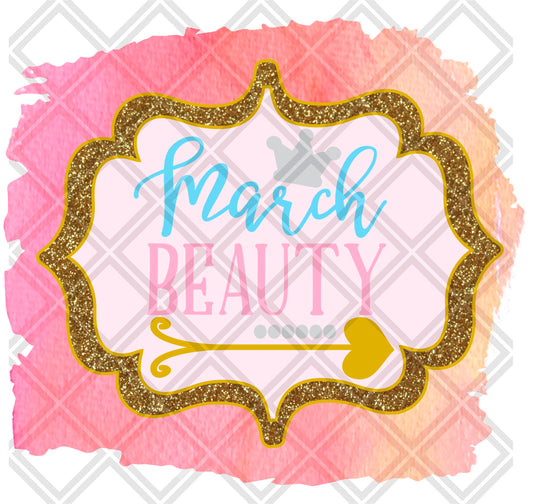 MARCH BEAUTY MONTH png Digital Download Instand Download