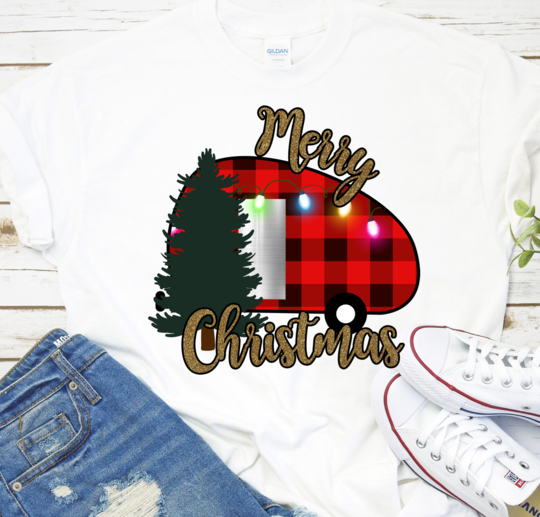 Merry Christmas buffalo plaid trailer tree  png Digital Download Instand Download