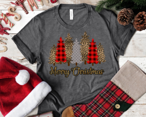Merry Christmas trees leopard buffalo plaid pattern png Digital Download Instand Download