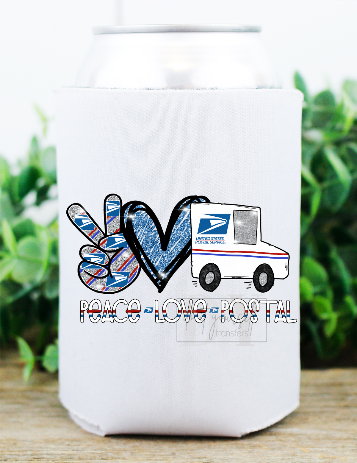 Peace love Postal post office  size   DTF TRANSFERPRINT TO ORDER