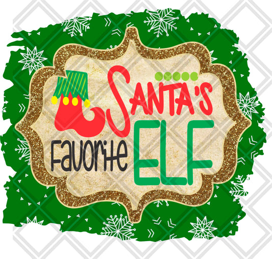 SANTAS FAVORITE ELF png Digital Download Instand Download