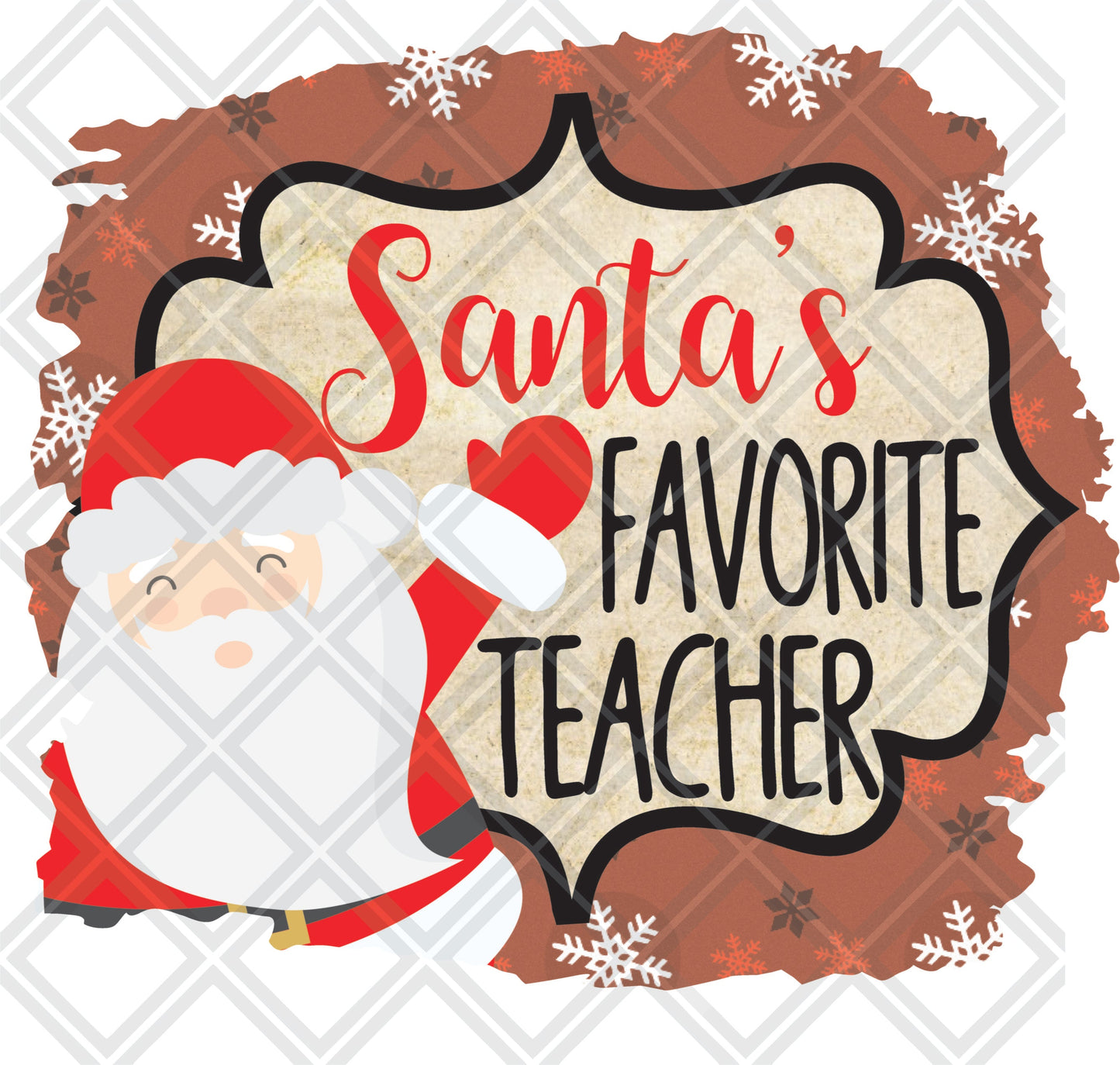 SANTAS FAVORITE TEACHER png Digital Download Instand Download