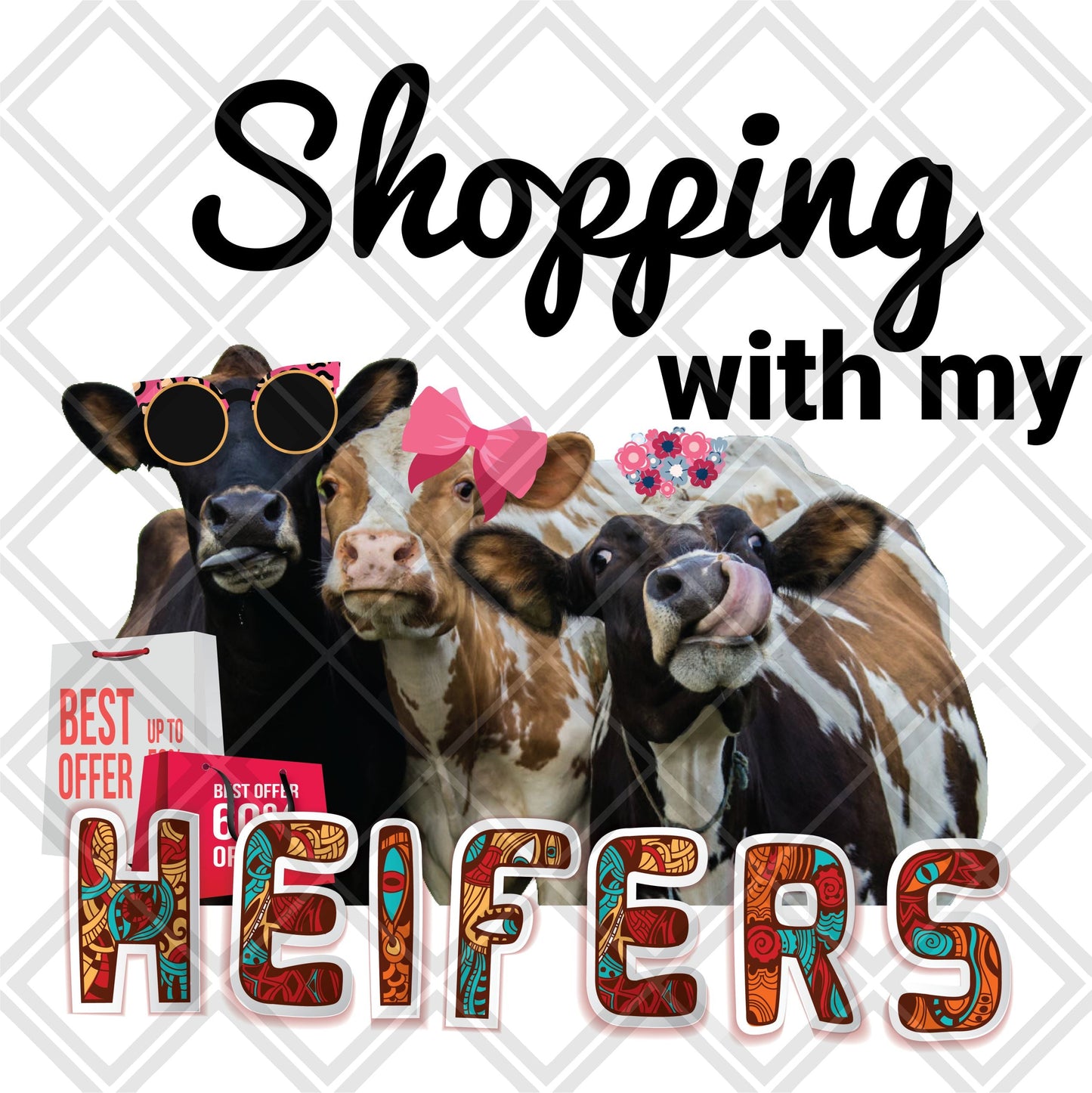 Shopping with my Heifers frame Digital Download Instand Download