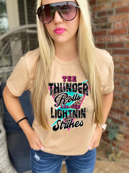 The Thunder rolls and the Lightin strikes  Adult size  DTF TRANSFERPRINT TO ORDER