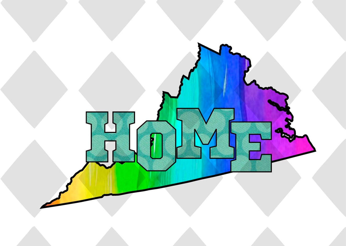 Virginia STATE HOME png Digital Download Instant Download