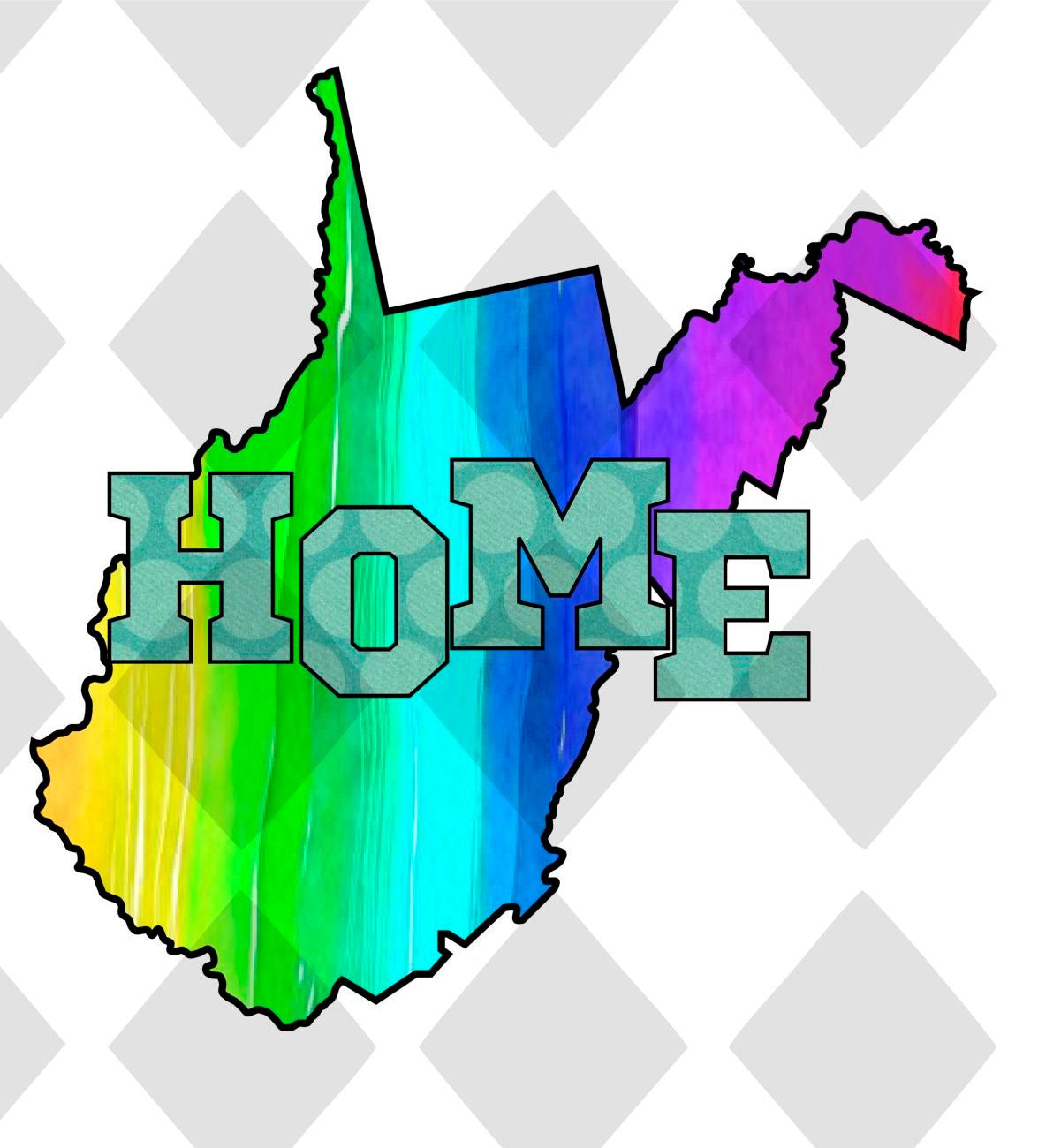 West Virginia STATE HOME png Digital Download Instant Download