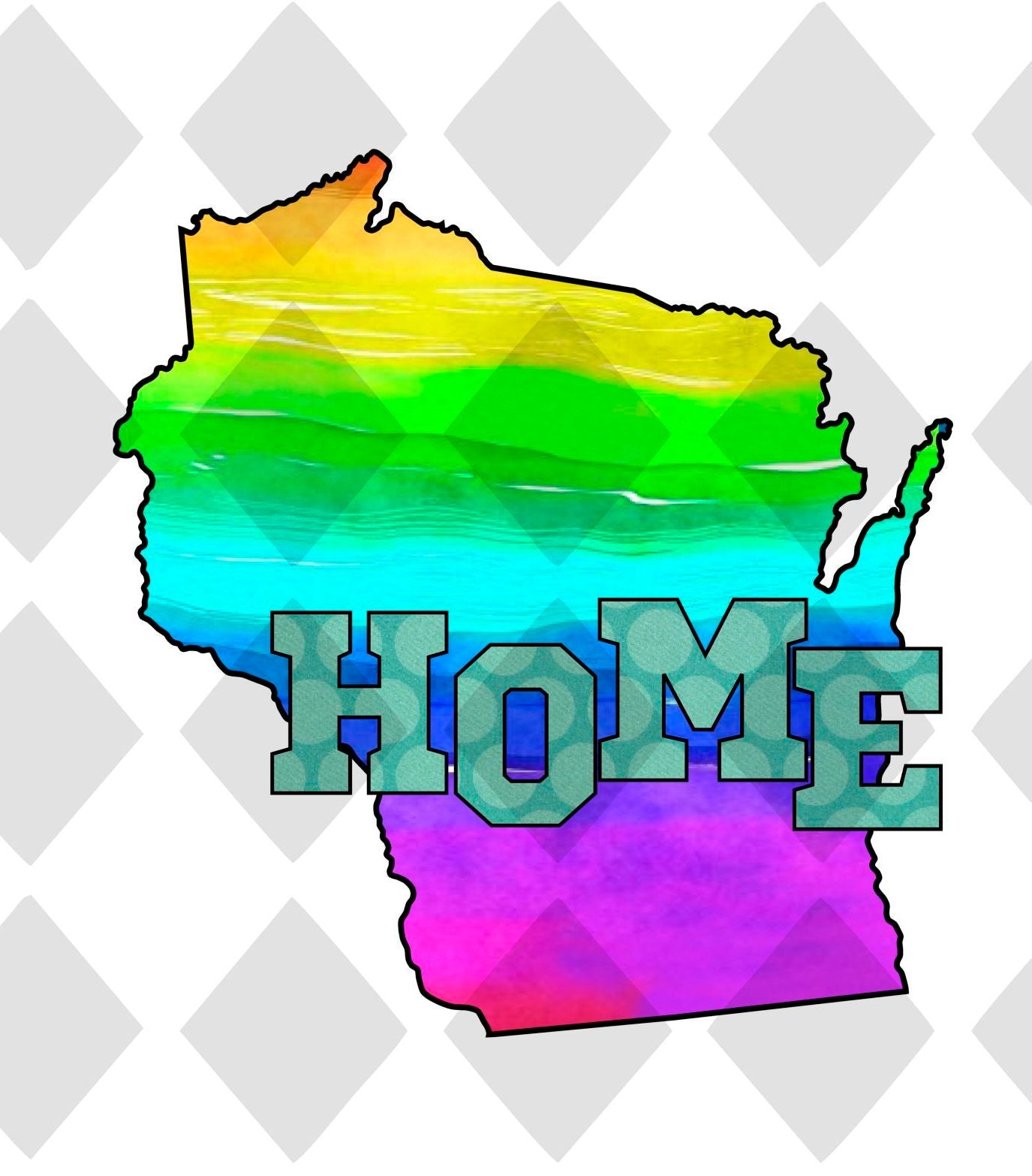 Wisconsin STATE HOME png Digital Download Instant Download