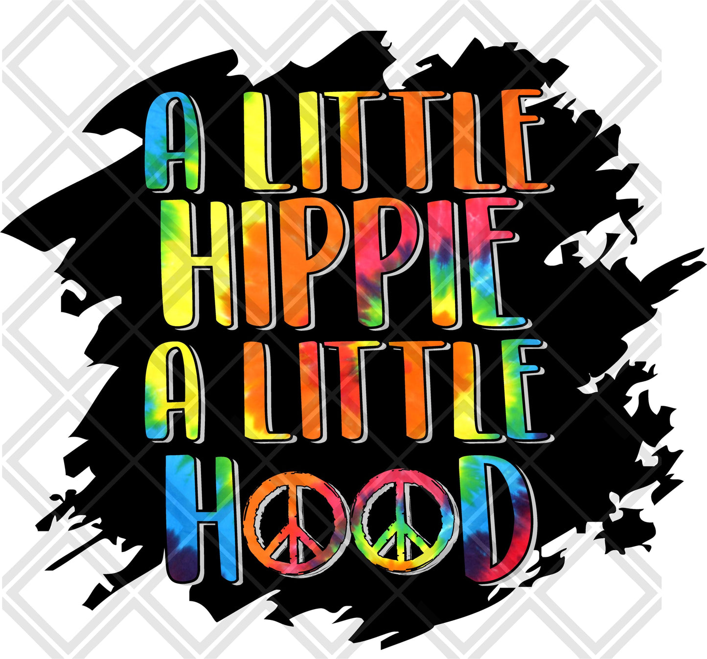 a little hippie a little hood frame Digital Download Instand Download