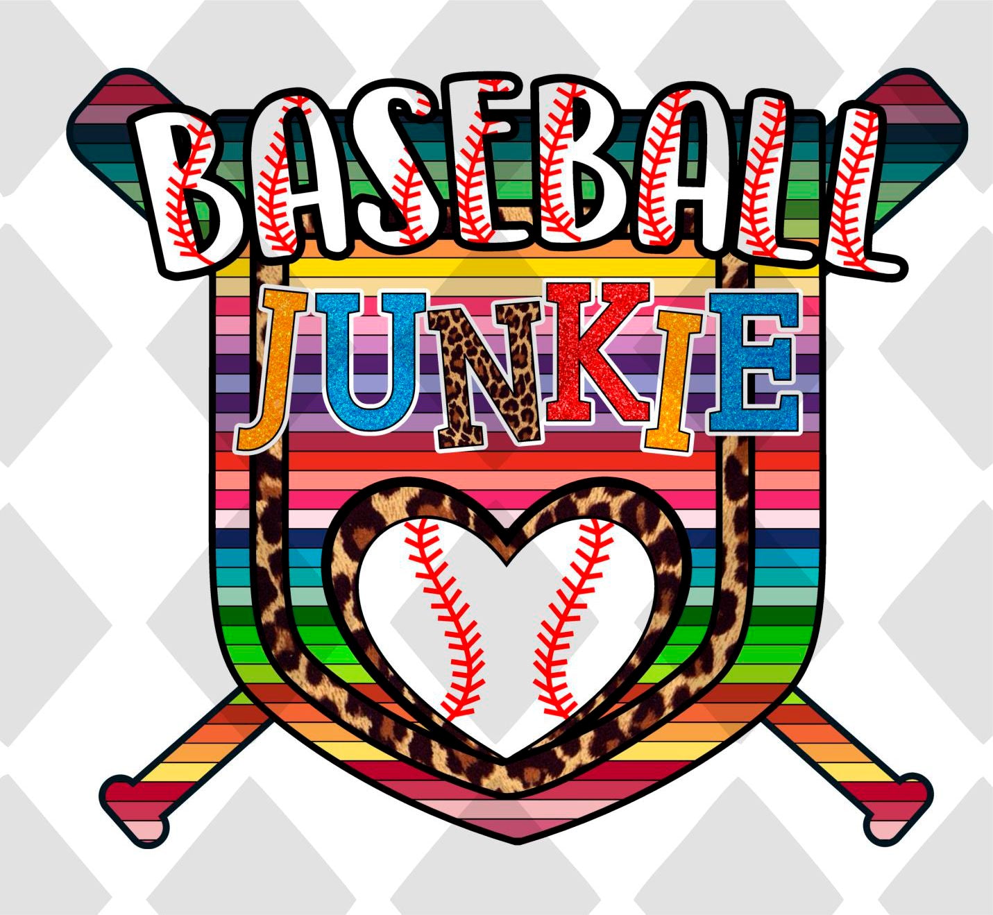 baseball junkie png Digital Download Instand Download
