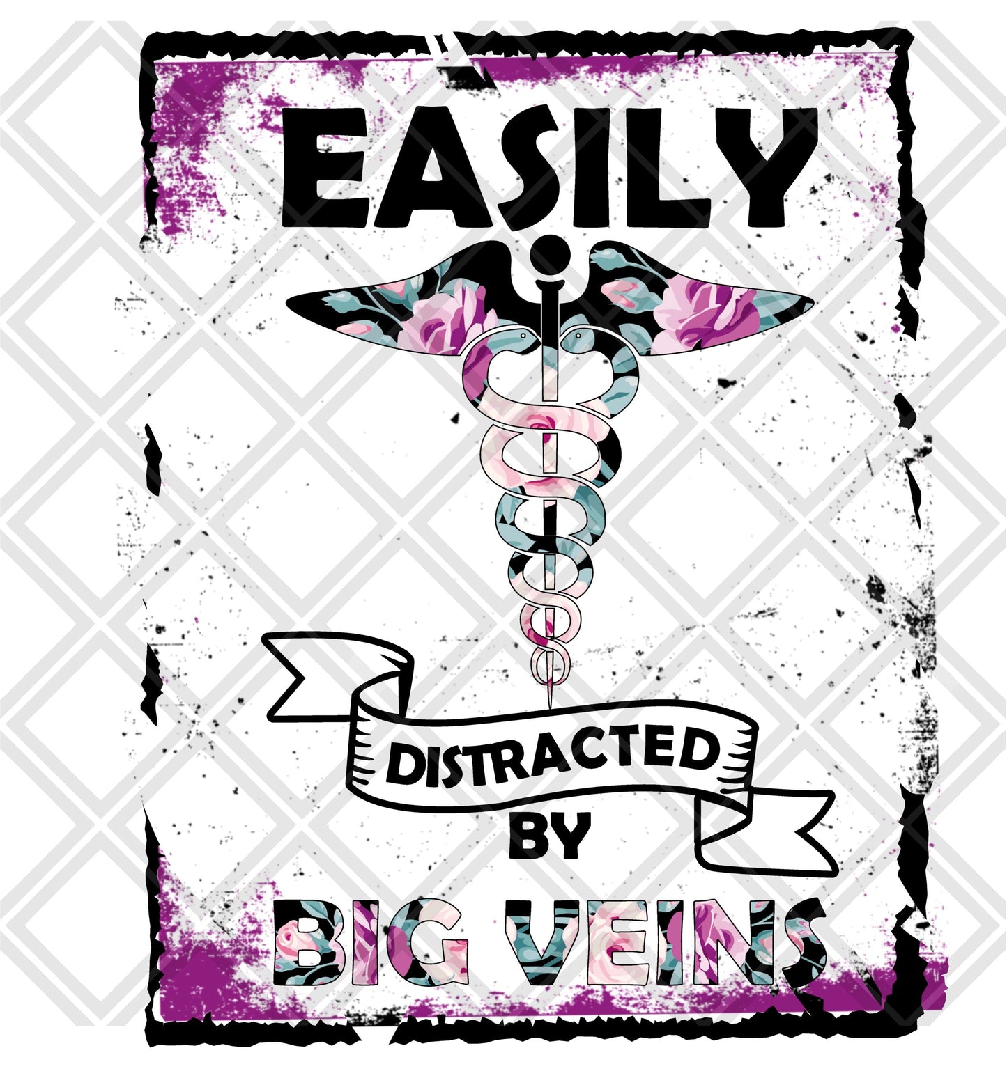 easily distracted by big veins frame Digital Download Instand Download
