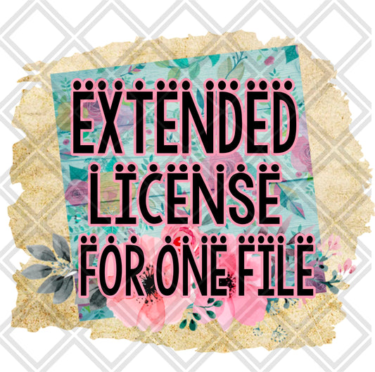 EXTENDED LICENSE FOR ONE FILE png Digital Download Instand Download