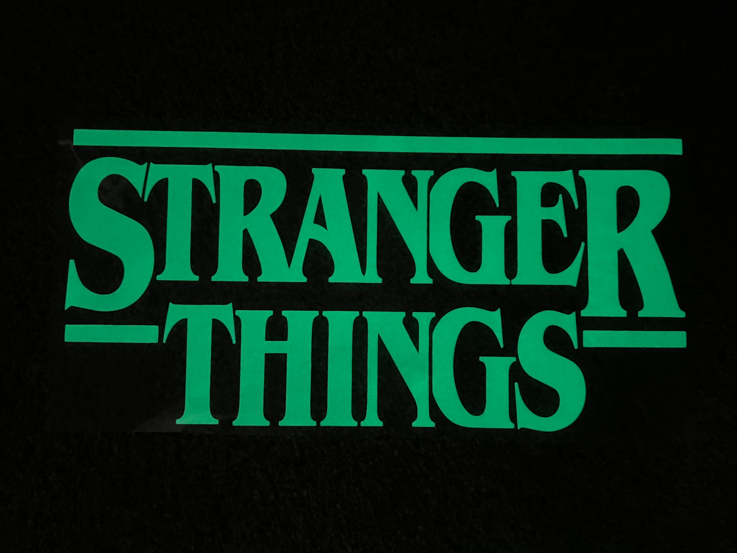 Stranger things GLOW IN THE DARK  size ADULT  DTF TRANSFERPRINT TO ORDER