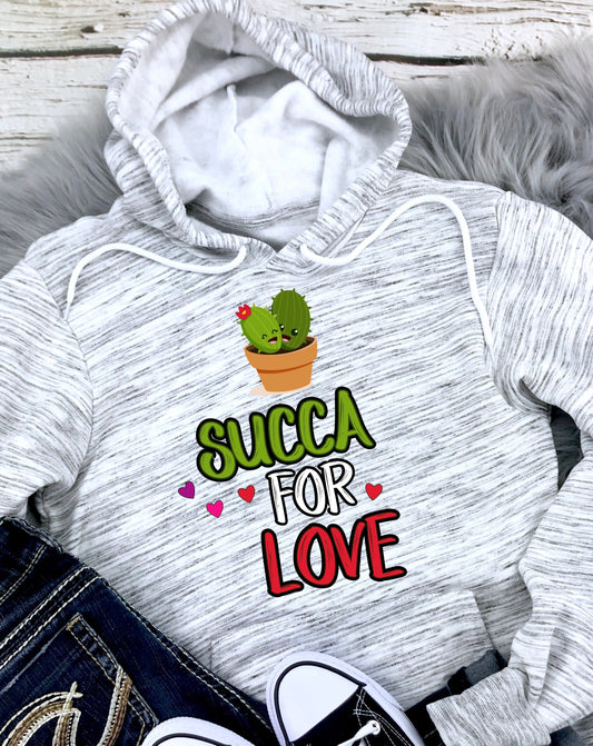 Succa for love cactus heart valentines DTF TRANSFERPRINT TO ORDER