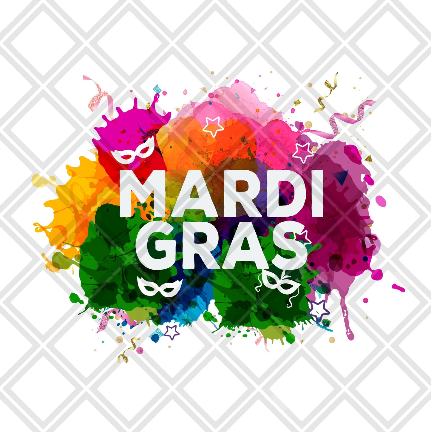 Mardi gras colorful png Digital Download Instand Download