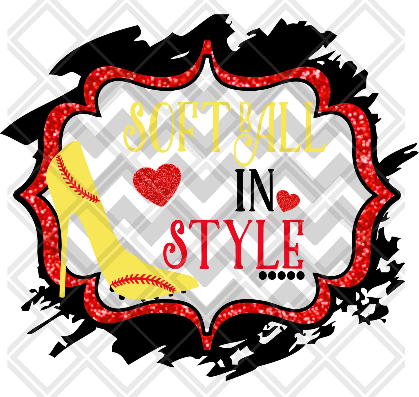SOFTBALL IN STYLE png Digital Download Instand Download